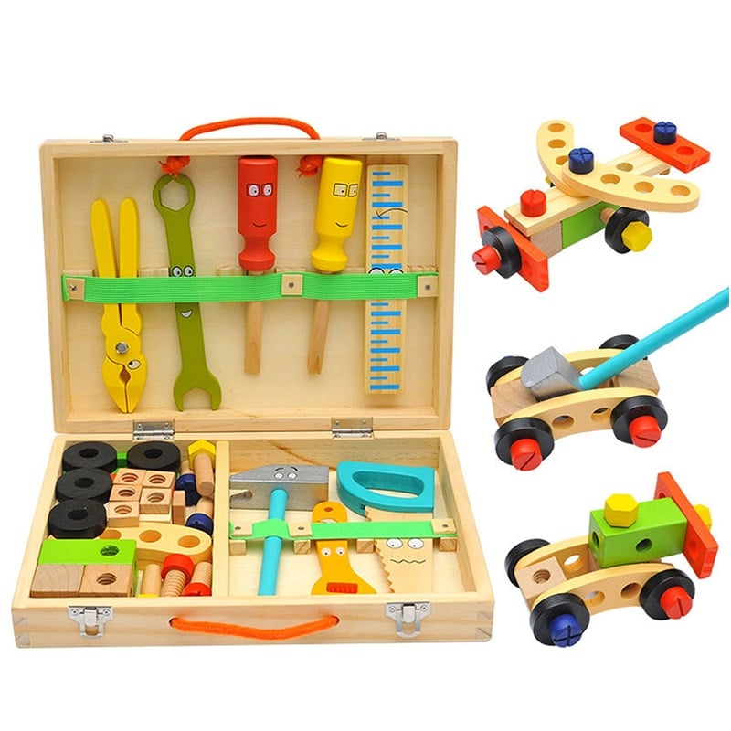 Montessori Holzhammer Spielzeug Stampfen Bank Kleinkind Vorschule präsentiert 
