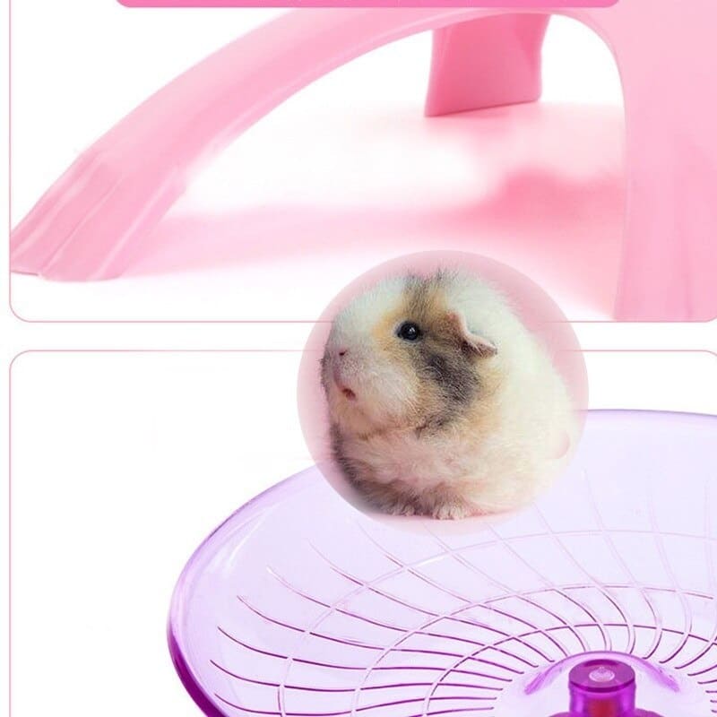 Pet Hamster Flying Saucer Exercise Wheel Hamster Mouse Running Disc Toy  Cage Accessories |