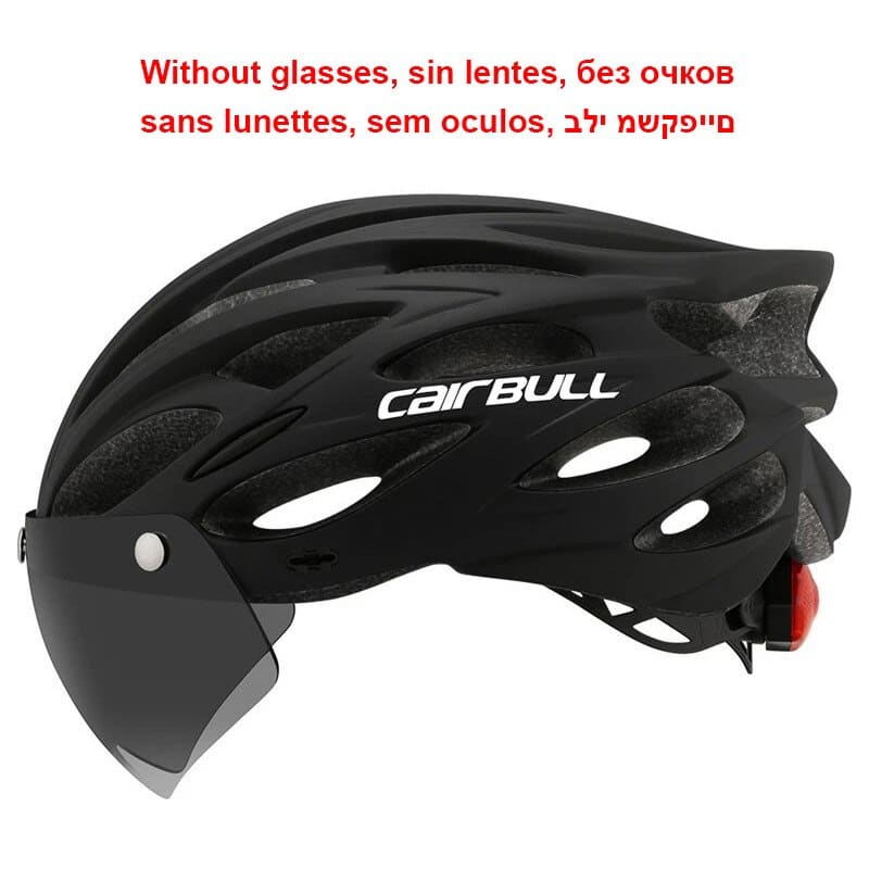 MTB Bike Unisex Helmet High-density  Bicycle Cycling Detachable Goggles Visor 