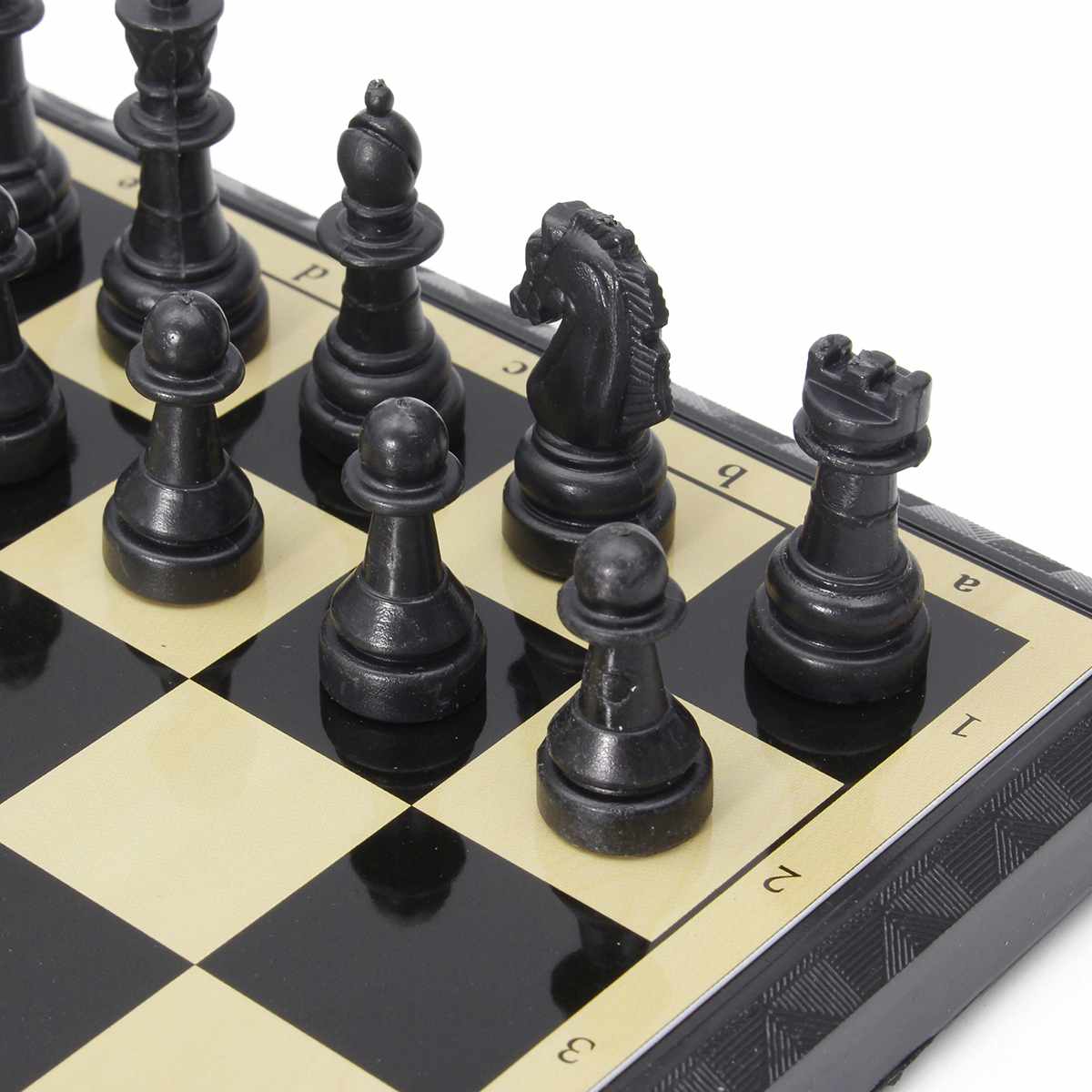 5X5 Zoll Schach Tragbare Kunststoff Falt Brett mit Magnetischen Schach Spie U2P8 