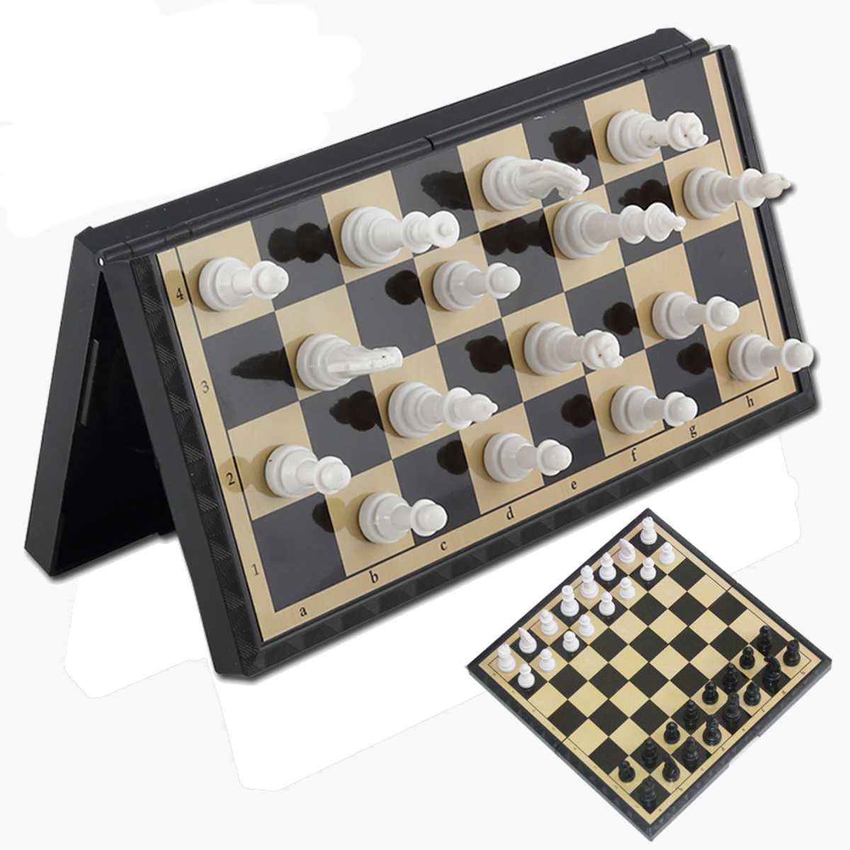 32 Teile Reise Magnetisch Schachspiel Mini Tragbar Faltbar Schachbrett Für 