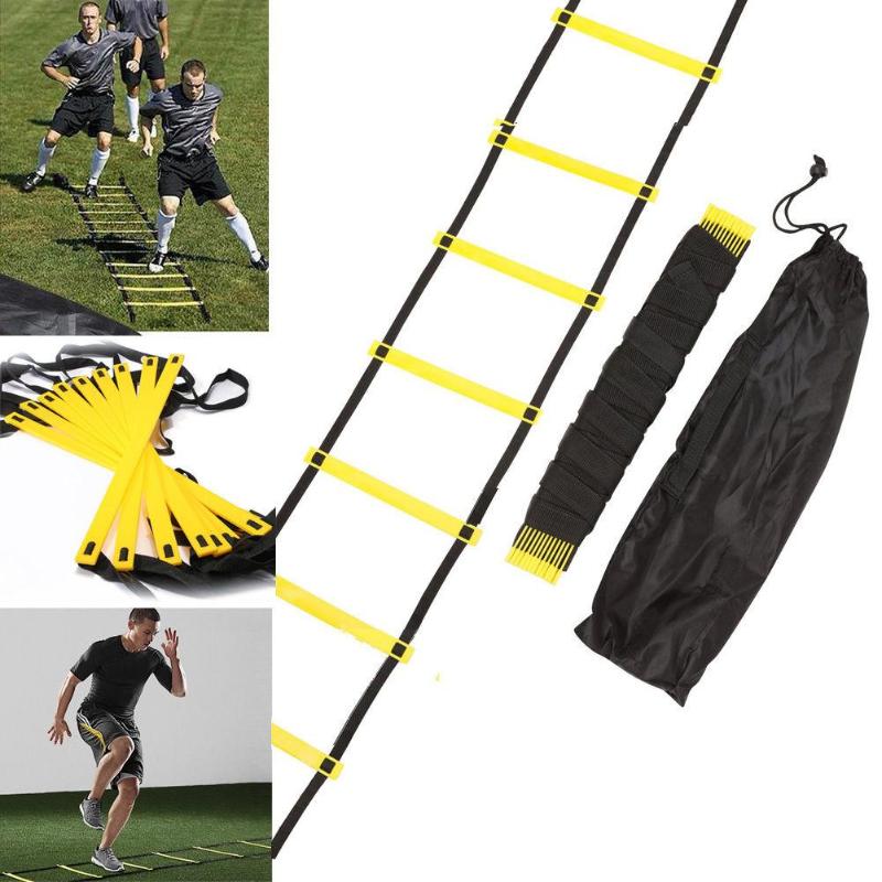 6M Speed Football Straps Training Agility Ladder 12-rung Fitness Equipment Set 
