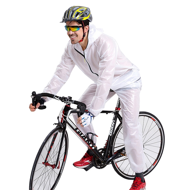 conjunto de lluvia de - chaqueta transpirable impermeable pantalones poncho de de bicicleta para ciclismo