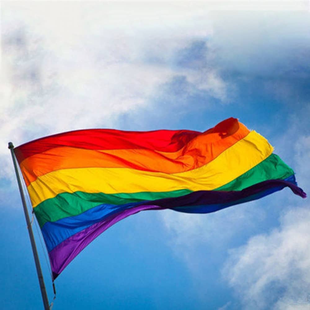90x150cm Bunte Regenbogenfahne Fahne Flagge Flag Rainbow Regenbogen Flag 