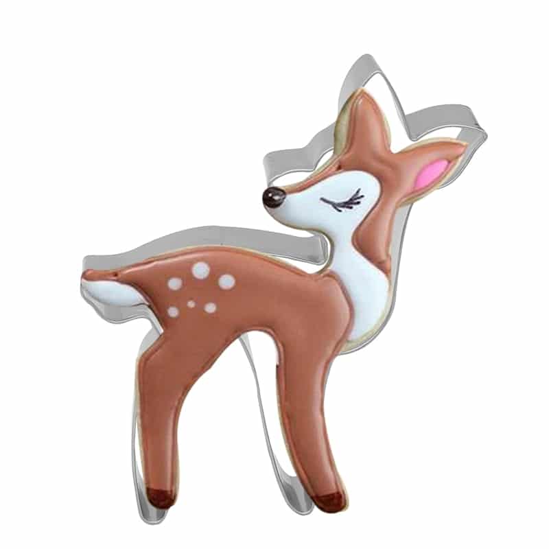 1 Piece Milu Deer Cookie Cutter Stainless Steel Kitchen Bakeware 3d Mini Biscuit Cookie Cutter Frame Diy Kitchen Products Mj7232