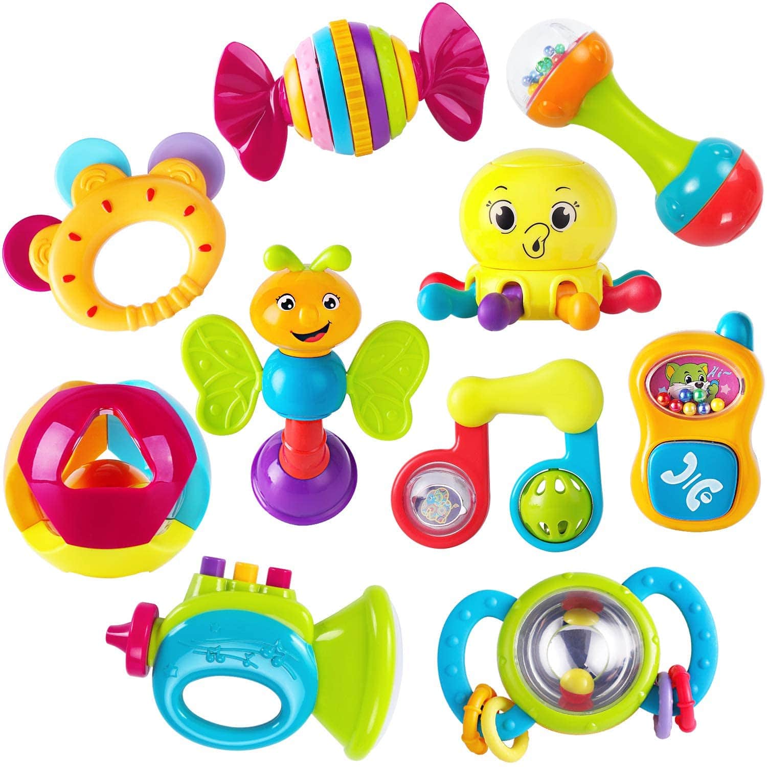 10pcs Rassel Baby Spielzeug Spielzeug Early Educational für Baby Spielzeug 
