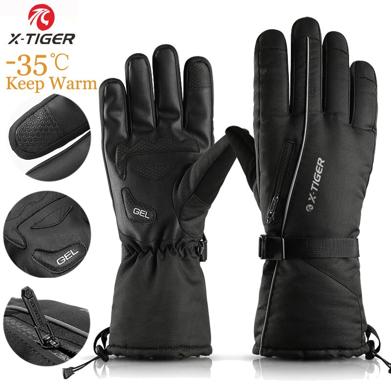 X-TIGER Winter Gloves Thermal Ski Gloves Men Women Fleece Warm Snowboard  Snow Gloves Waterproof Touch Screen Snow Glove |