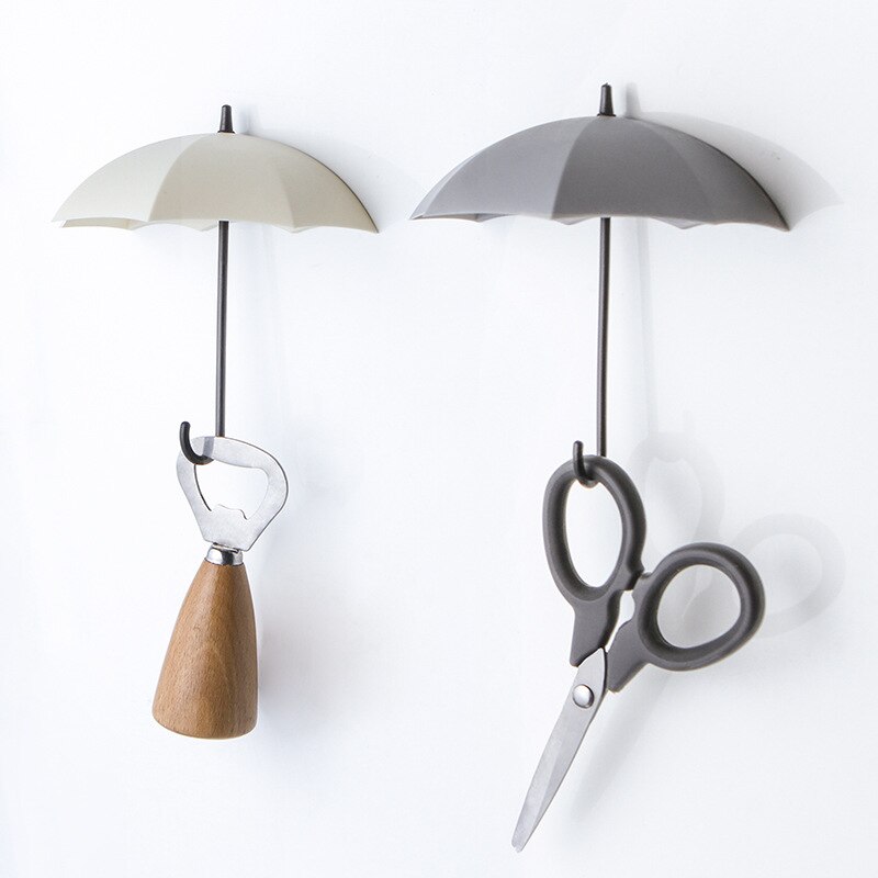 3 Stück/Set Kreative Regenschirm Form Wand Haken Bunte Schlüssel