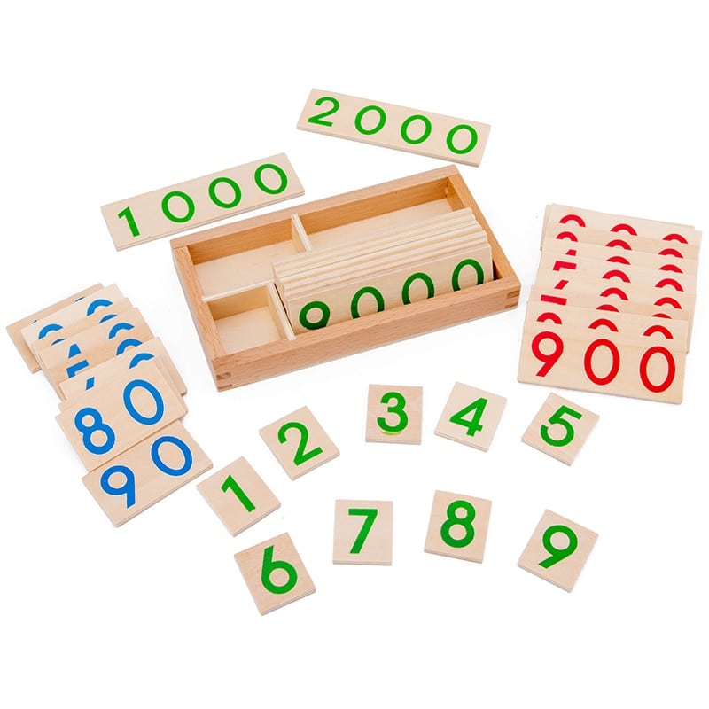 Holz Montessori Mathe Numerische Robs Familie Set Kinder Vorschule 
