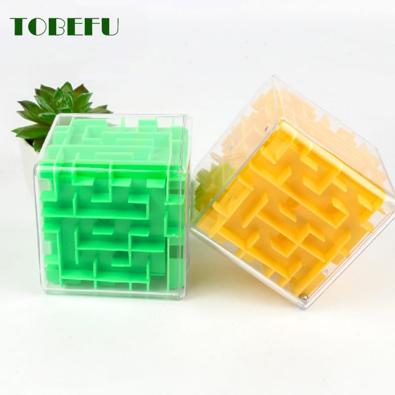 3D Maze Brain Teaser Magic Cube Labyrinth Kids Educational Puzzle Game Kids Toys 