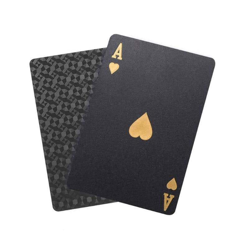 Pokerkarten Plastik Wasserdicht Spielkarten Poker Tischspiel Wasserdicht Schwarz 