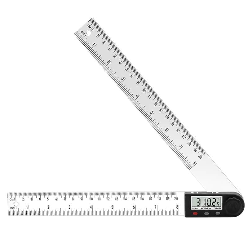 Digital Angle Finder Meter 200MM Protractor 0~360° IP Stainless Steel Ruler L8C8 
