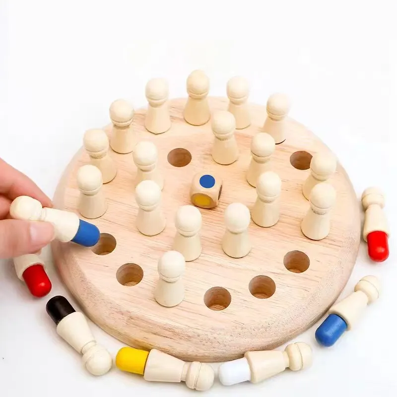 wooden memory chess